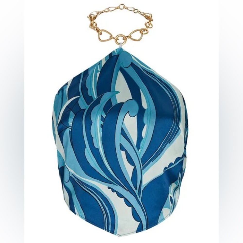 Cult Gaia Olivine Chain Top Blue - Size M